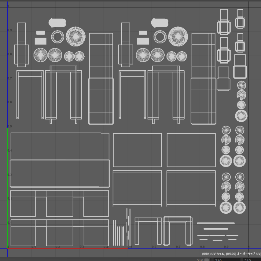 3DモデルのUVマップ